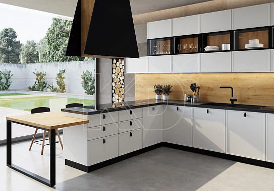 Современный дизайн белой кухни. Приобрести модные и стильные белые кухни предлагает фабрика «Кухонный двор». 